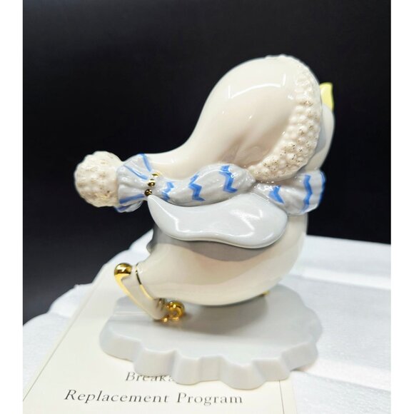 Lenox Skating Penguin Figurine With Hat & Scarf Ceramic Winter Décor 4.5" - Picture 4 of 8